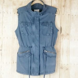 Caslon Gray Zip Up Vest Size S